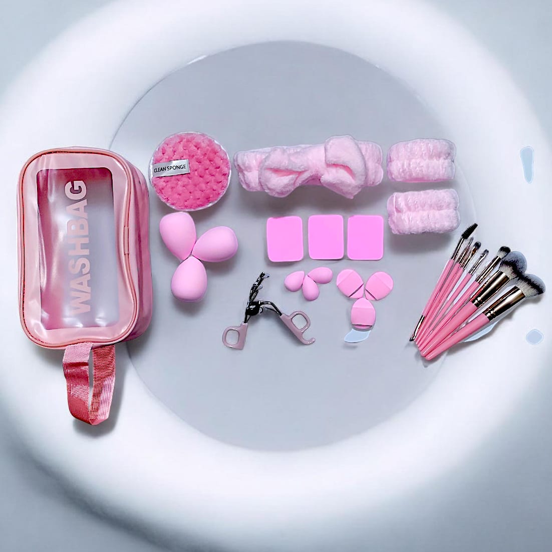 Multipurpose Travel Makeup Kit With Brushes, Beauty Blenders And Accessories Set