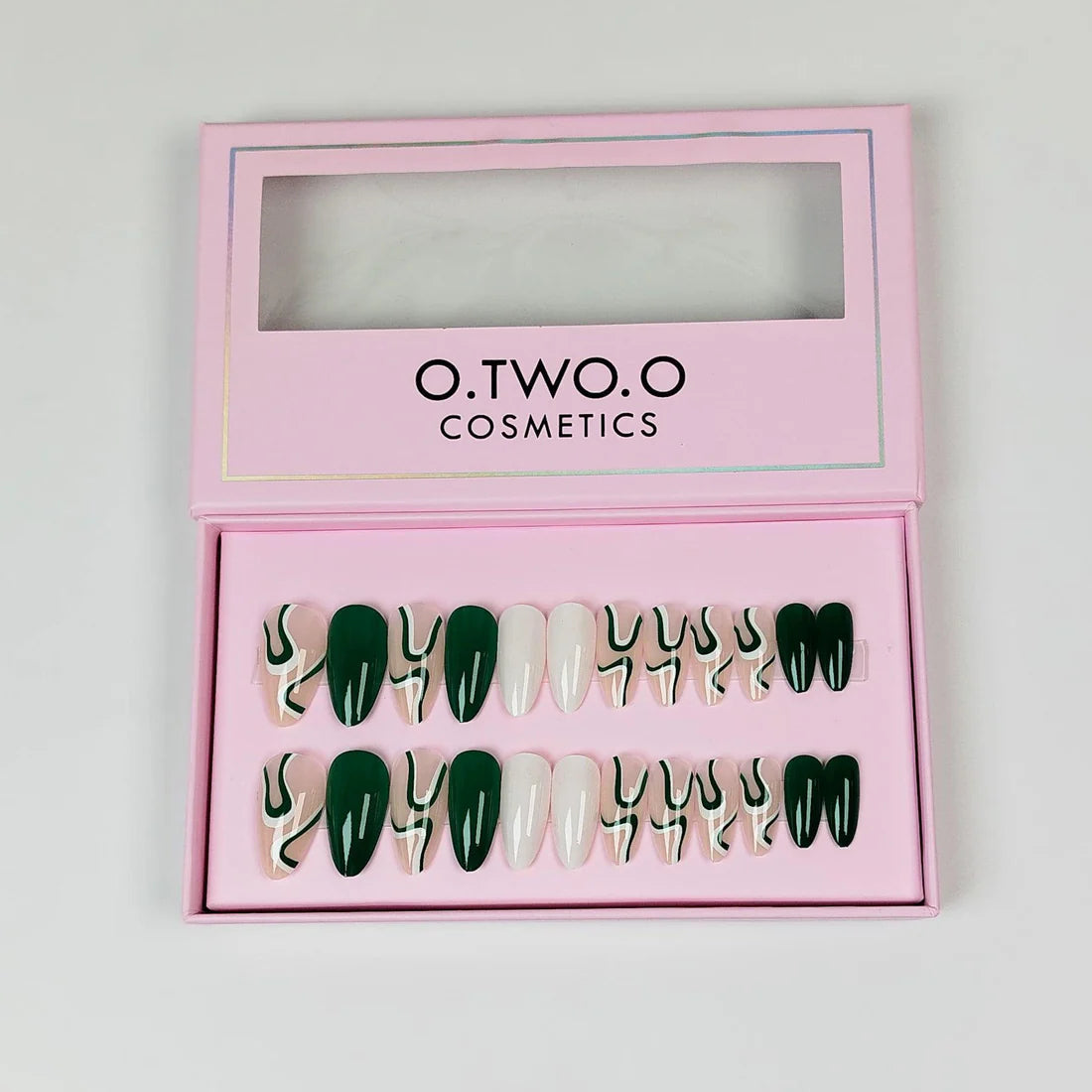 24Pcs O.TWO.O Green Matte Nails