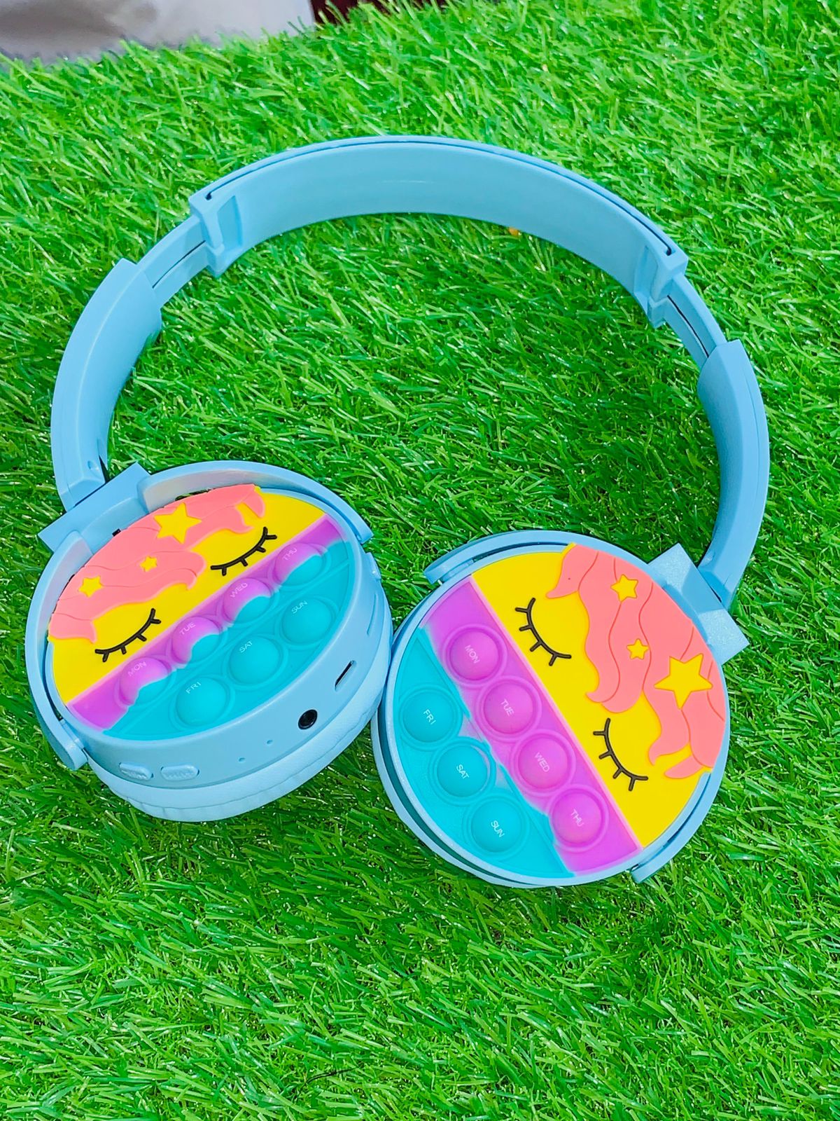 Cute Pop It Wireless Bluetooth Headphones Foldable Headset