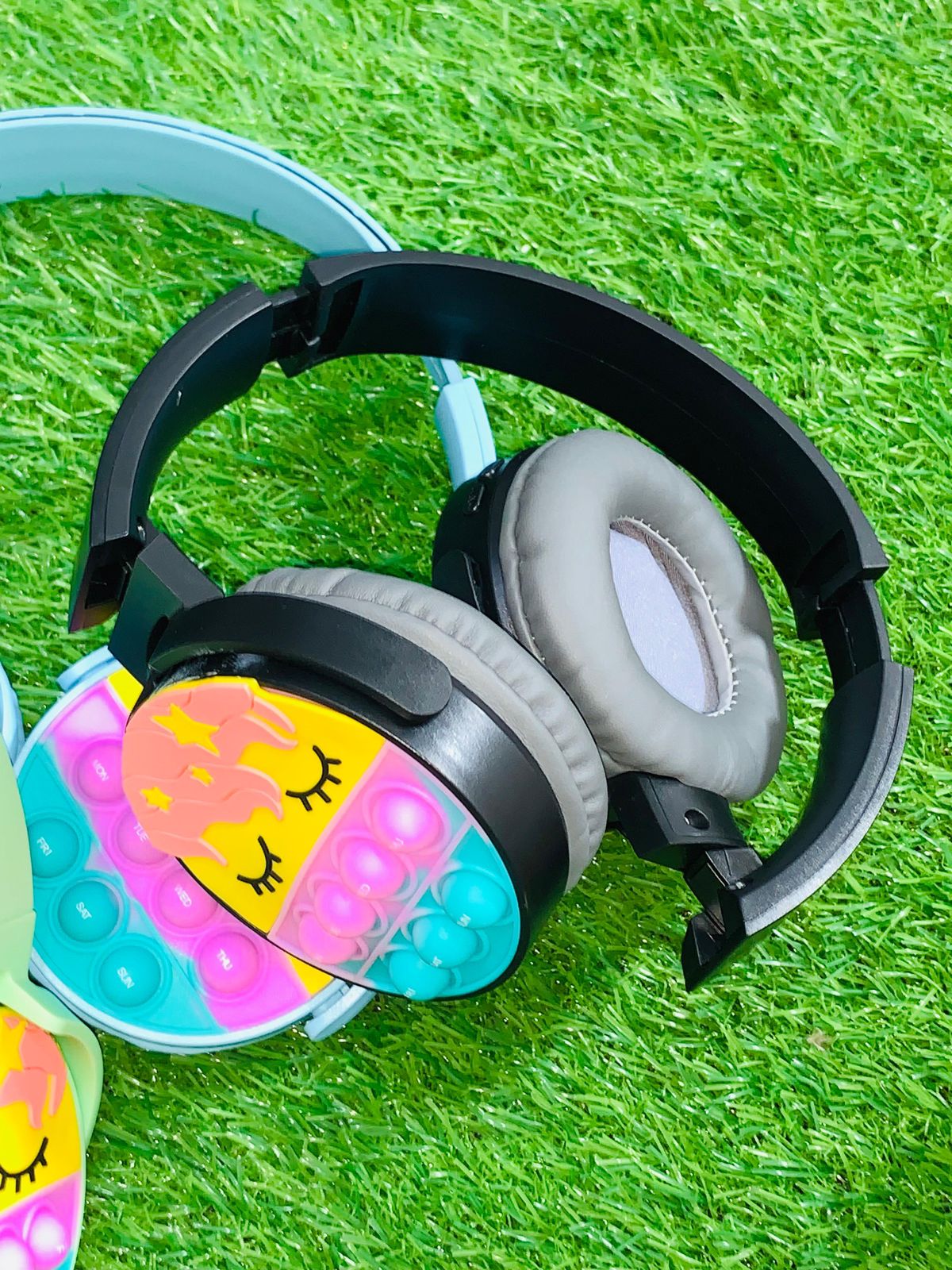 Cute Pop It Wireless Bluetooth Headphones Foldable Headset