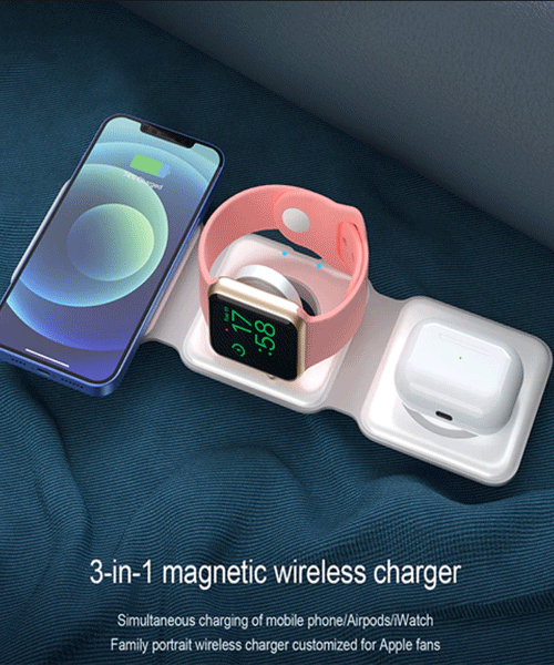 3 In 1 Magnetic Foldable Wireless Charging Station