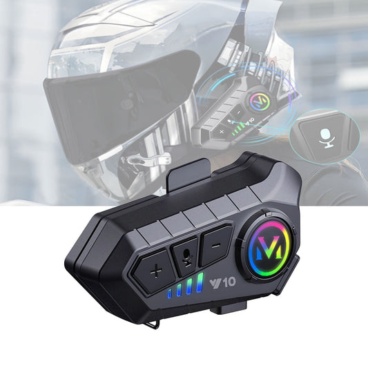 Motorcycle Helmet Bluetooth Headset Bluetooth 5.3 Smart Noise Reduction IPX6 Waterproof HiFi